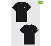 Champion 2er-Set: Shirt in Schwarz - Größe 122/128 | Kinder Oberteile