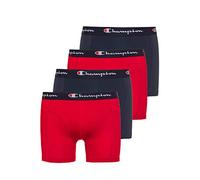 Champion 4er Pack Boxershorts Men Herren Unterhose Pant Boxer Unterwäsche, Farbe:Red/Blue, Bekleidungsgröße:XS