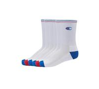 Champion 6 Paar Crew Socken Gr. 35-46 Unisex Tennissocken C20013, Farbe:Weiss, Socken & Strümpfe:43-46
