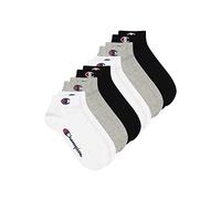 Champion 6 Paar Quarter Socken Gr. 35-46 Unisex Sneaker Kurzsocken, Farbe:882 - grey/white/black, Socken & Strümpfe:35-38