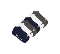 Champion Unisex Sneaker Socken Basic – Marineblau/Weiß/Hellgrau Meliert – 3 Paar EU 43-46