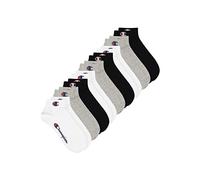 Champion Unisex Core 3PP Quarter Füßlinge, Hellgrau Meliert, Weiß, Schwarz, 43-46 (3er Pack)