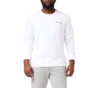 Champion Herren American Classics Small Script Logo L-S T-Shirt, Weiß, S