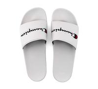 Champion Badelatschen Herren Damen Badeschlappen Badesandalen Badeschuhe Duschschuhe (Slide Varsity White, 46)