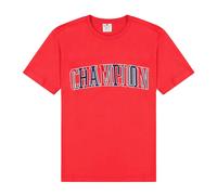 Champion Baumwoll-T-Shirt mit mehrfarbigem Logo im Colleg-Stil rot (ABVERKAUF) Größe: M