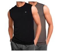 Champion Big and Tall Ärmelloses Shirt für Herren - 2er-Pack Performance Muskelshirt, Schwarz/Dunkelgrau, 4X