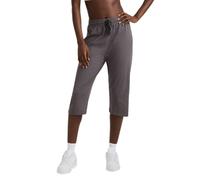 Champion Caprihose für Damen, leichte Lounge-Hose, Jersey-Strick-Caprihose für Damen, Größe 46, Dunkelgrau, X-Groß
