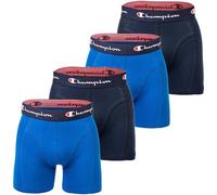 CHAMPION Champion Herren Boxershorts, 4er Pack - Baumwolle, Logobund, einfarbig (TB_U20001-4P) M Blau