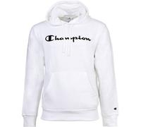 Kapuzensweatshirt CHAMPION "BASICS Fleece Hoodie Large Logo", Herren, Gr. M (48/50), weiß (wht, ns), Obermaterial: 55% Baumwolle, 45% Polyester, Sweatshirts (65231622-M) wht, ns