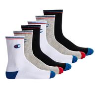 CHAMPION Champion Unisex Socken, 6 Paar - Crew Socken, Logo, Streifen (TB_U20013-6P) EU 39-42 Schwarz
