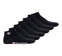 Champion Unisex Socken, 6er Pack - Quarter Socken, Basic, Logo 35-38 Schwarz
