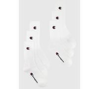 Champion Unisex Socken, 6 Paar - Crew Socken Basic Weiß EU 43-46