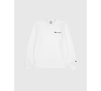 Sweatshirt CHAMPION "Crewneck Sweatshirt", Herren, Gr. S (44/46), weiß (wht), Sweatware, Obermaterial: 70% Baumwolle, 30% Polyester, unifarben, sportlich, Rundhals, Langarm, Sweatshirts (35626449-S) w