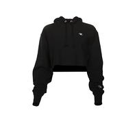 Champion Damen Abgeschnittene Kapuze mit umgekehrter Webart Kapuzenpullover, Black-549302, 36