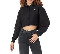 Champion Damen Abgeschnittene Kapuze mit umgekehrter Webart Kapuzenpullover, Black-549302, 42
