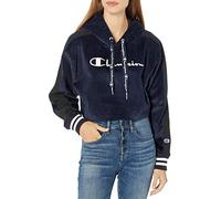 Champion Damen Corduroy Cropped Po Hood W/Reverse Weave Kapuzenpullover, Navy, Large