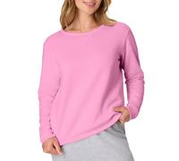Hanes Damen Crewneck, EcoSmart Fleece Pullover with V-Notch, for Women Sweatshirt, Spirited Pink, S