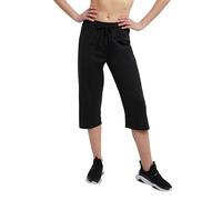 Champion Damen Everyday Baumwolle Capris Kordelzug Cropped Sweatpants Damen Caprihose 45,7 cm, Schwarz, X-Groß