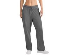 Champion Damen Everyday Baumwollhose, Kordelzug Strick-Sweathose, C-Patch, 80 cm Schrittlänge, Dunkelgrau, X-Groß