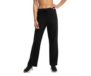Champion Damen Everyday Baumwollhose, Kordelzug Strick-Sweathose, C-Patch, 80 cm Schrittlänge, schwarz, M