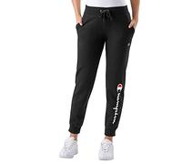 Champion Damen, Powerblend, Fleece Joggers, Comfortable Pants for Women, 29" (Plus Hose, Schwarze Schrift, Groß