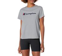 Champion Damen Klassisches Kurzärmeliges Grafik, Standard-Passform, Script-Logo T-Shirt, Oxford Gray-y08113, Klein