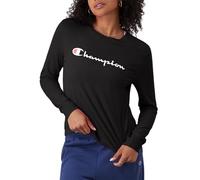 Champion Damen, klassisches Langarm, bequemes T-Shirt, schwarz, Klein