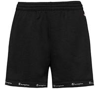 Champion Damen Legacy American Classics Powerblend Terry High Waist Regular Shorts, Schwarz, XXL