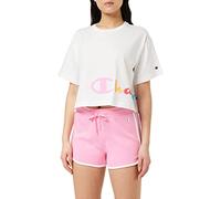 Champion Damen Legacy American Classics Soft Cotton 1x1 Rib Small C-Logo Badehose, Rosa Acceso, S
