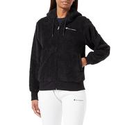 Champion Damen Legacy American Classics W-Bonded Polar Teddy Full Zip Kapuzenpullover, Schwarz, L