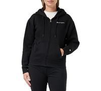 Champion Damen Legacy American Classics W-Light Powerblend Fleece Oversized Full Zip Kapuzenpullover, Schwarz, S