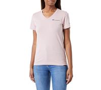 Champion Damen Legacy American Classics W-Script Logo Light Cotton Jersey S-s Regular V-Neck T-Shirt, Rosa, Small
