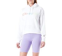 Champion Damen Legacy Color Ground Powerblend Logo Boxy Kapuzenpullover, Weiß, M