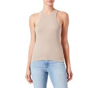 Champion Legacy Icons Tonal Logo Polo W - Soft Cotton 1 x 1 Rib Crop Slim S/S Crewneck Tanktop, Hellbraun, M Damen SS24, Hellbraun, Medium