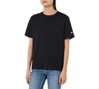 Champion Damen Legacy Icons Tonal Logo W-Relaxed S/S Crewneck T-Shirt, Schwarz, Small