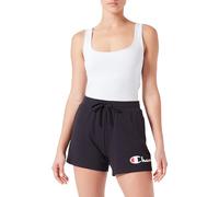 Champion Damen Legacy Icons W-Contrast Logo Cotton Lycra Shorts, Schwarz, L