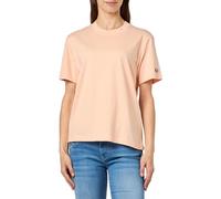 Champion Damen Legacy Icons W-Relaxed Back Logo S/S Crewneck T-Shirt, Pfirsichrosa, Medium