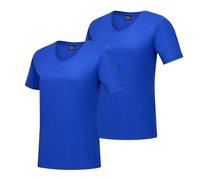 Hanes Damen Perfect V-Ausschnitt, Baumwolle, Kurzärmelig, 1er Oder 2er-Pack T-Shirt, Navy, X-Groß