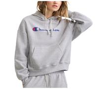 Champion Damen Powerblend Fleece Hoodie (Übergröße erhältlich) Kapuzenpullover, Oxford Gray Script, 38