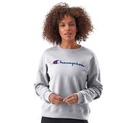Champion Damen, Powerblend, Fleece Crewneck, Warm for Women (Plus Sweatshirt, Oxford Gray Script, S