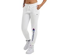 Champion Damen Powerblend, Fleece, warme und Bequeme Jogginghose, 73,7 cm (Übergröße erhältlich) Hose, Weiße Schrift, X-Groß