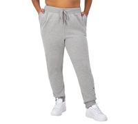 Champion Damen, Powerblend, Fleece Joggers, Comfortable Pants for Women, 29" (Plus Hose, Oxford-Grau - klassisches Schrift-Logo, Groß