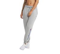 Champion Damen Powerblend Jogger, Script Logo Hose, Grau, M