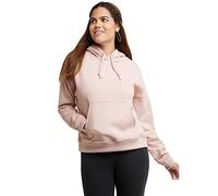 Champion Damen Powerblend Relaxed Hoodie f r Damen, Kapuzen-Sweatshirts f r Damen, C-Logo, Durchsichtiges hellrosa C-Logo, L