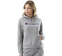 Champion Damen Powerblend Relaxed Hoodie Siebdruck Script, Oxford Gray-y08113, XX-Large