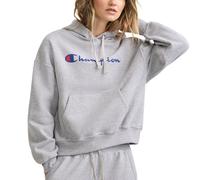 Champion Damen Powerblend Relaxed Hoodie Sript Logo, Oxford Gray-y08113, Small