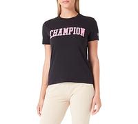 Champion Damen Rochester 1919 C-campus Logo Crewneck S-s T Shirt, Schwarz, L EU