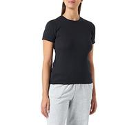 Champion Damen Rochester 1919 Logo Crewneck Slim S-s T-Shirt, Schwarz, Small
