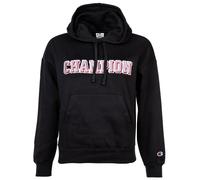 Champion Damen Sweatshirt - Hoodie, Kapuze, Kängurutasche, Logo, uni Schwarz S