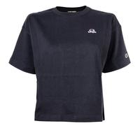 Champion Damen T-Shirt - CML Champion Logo, Baumwolle, Crop Top, Rundhals, Kurzarm, einfarbig Schwarz S